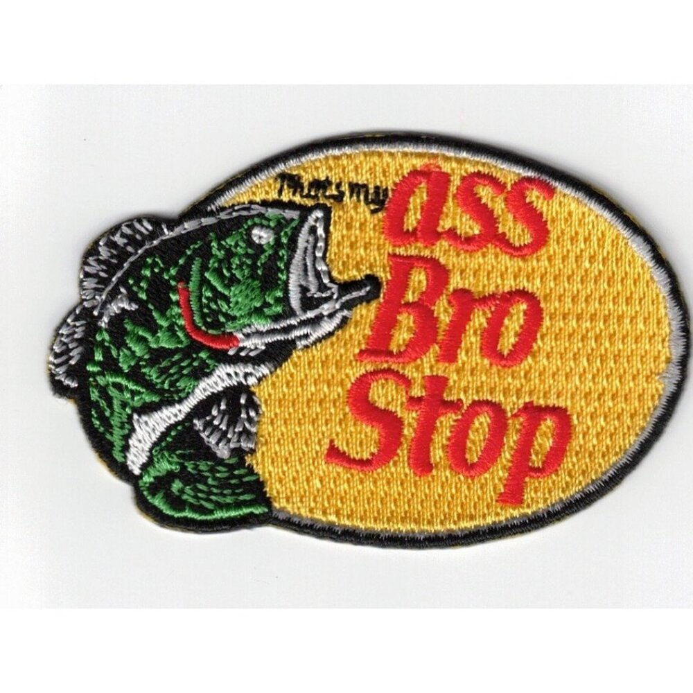 A** Butt Pro Stop Embroidered 2x3in Iron / Sew-On Patch
